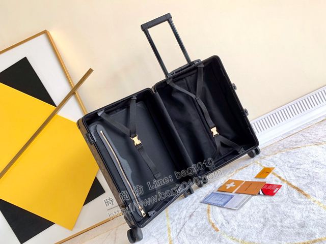 LV驢牌行李箱 90045 復古形拉箱 LV拉杆箱 經典花料配鋁框登機箱xzx1089
